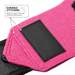 Attelle de soutien du poignet de qualité supérieure avec boucle pour le pouce très résistante, rose et noir, pour la musculation, l'entraînement en force, unisexe - Product Image 6
