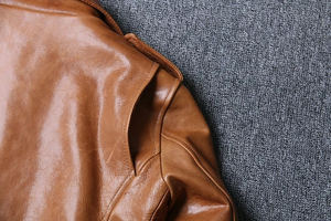 Chaqueta de Cuero para Hombre, Estilo Motero, con Cinturón, Corte Ajustado, Piel de Oveja Auténtica, Cierre de Cremallera, Chaqueta de Cuero Genuino - Product Image 6