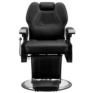 Sillón de Barbería Hidráulico Reclinable Clásico Negro con Esponja de Cuero para Uso en Salón de Belleza - Product Image 1