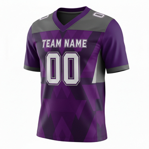 Camiseta de Fútbol Americano Unisex con Cuello en V, Estampada, de Manga Corta, Corte Holgado, Color Personalizado, Transpirable y Antibacteriana - Product Image 5