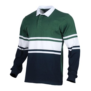 Maillot de rugby personnalisé à manches longues avec logo imprimé et broderie, rayures en coton 320gsm/350gsm, tricot lourd, pour les anciens élèves - Product Image 6