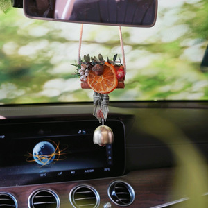 Orange slice <b>car</b> pendant aromatherapy <b>car</b> interior decoration pine cone bell handmade dried flower Christmas <b>ornament</b> - Product Image 5