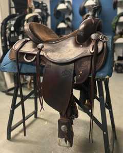 Última Novedad: Silla de Montar para Caballos, Resistente al Agua, Ecológica, de Cuero Genuino de Vaca/Búfalo, Silla de Carreras Australiana Vintage - Product Image 1