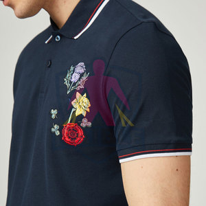 เสื้อยืดผู้ชายทันสมัย ผ้าถักปักลาย น้ำหนักเบา แห้งเร็ว ระบายอากาศได้ดี ผลิตจากโพลีเอสเตอร์/คอตตอน เหมาะสำหรับกิจกรรมกลางแจ้ง แฟชั่นลำลอง - Product Image 5