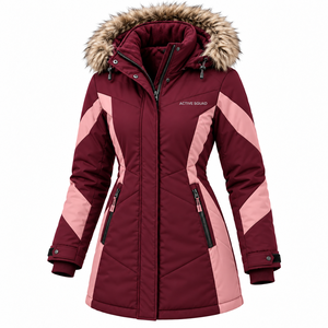<b>Women's</b> Winter <b>Parka</b> Jacket <b>Waterproof</b> Hooded Cozy <b>Womens</b> Cold Weather <b>Coat</b> for Daily Wear Jacket Wholesale - Product Image 3