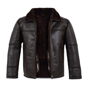 Luxury Men Genuine Leather <b>Jacket</b> Winter Collection New Arrival High Quality Wholesale Price Bomber Style Sleek Outwear - Product Image 4