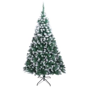 Albero di Natale in PVC Bianco Spray da 2,13 m con 870 Rami, Modello YJ - Product Image 1