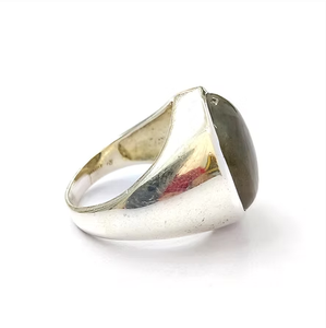 925 Sterling Silver Unisex <b>Labradorite</b> Gemstone <b>Ring</b> Fine Jewelry for Everyday Wear Best For Gifts - Product Image 3