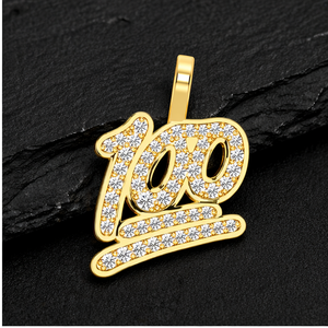 Personalized Custom 10K <b>Solid</b> <b>Gold</b> Lucky Number Date Memorial Moissanite Minimalist Trendy Unisex <b>Pendants</b> Necklace Charms Gift - Product Image 4