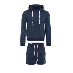 New Arrived Custom Embroidered Logo <b>Women</b> Hooded High Street Durable Cotton Material Breathable Eco-Friendly 2-Piece <b>Shorts</b> Set - Product Image 1