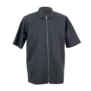 Camisa Casual de Verano para Hombre, con Cierre, de Poliéster Imitación Cuero, Transpirable, Tejida con Estampado, para Uso Diario y Servicio OEM - Product Image 1