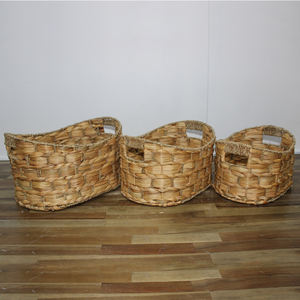 Artex Dong Thap Cestas de almacenamiento tejidas de jacinto de agua hechas a mano Decoración y organización del hogar Cajas de regalo - Product Image 1