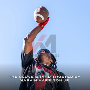 Hybrid American Football Gloves Sticky Palm Padded Back Custom Logo Professional Versatile Position Training Gear Wholesale - Product Image 3