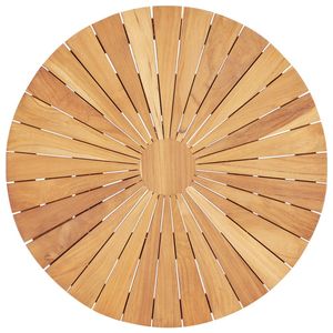 Tavolo da giardino pieghevole in legno di Teak massiccio 23.6 pollici di diametro mobili da esterno - Product Image 5