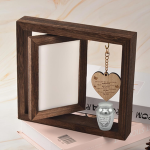 Marco de Fotos Conmemorativo de Madera Natural al por Mayor, Mini Marco de Fotos Vintage, Decoración para Urnas, de Fábrica en Vietnam - Product Image 2