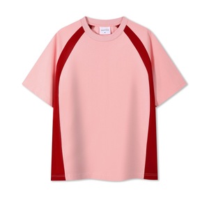 เสื้อยืดถักลายบล็อกสีสันใหม่ สำหรับผู้ชายและผู้หญิง สวมใส่สบายๆ ในฤดูร้อน แขนสั้น คุณภาพดี เหมาะสำหรับใส่เล่นกีฬาและสวมใส่ทั่วไป - Product Image 1