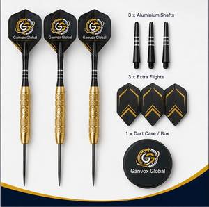 Juego de Dardos Profesionales de Tungsteno con Ejes de Aluminio y Puntas de Acero de 22g, Plumas Personalizables - Ganvox Global, Duraderos para Entrenamiento Deportivo - Product Image 1