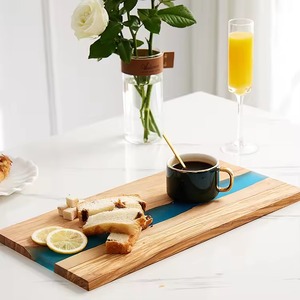 Tabla de Cortar de Madera Ecológica, Apta para Lavavajillas, Rectangular, Duradera, Personalizable, de 1.5 cm de Grosor, Mango de Madera para Cuchillos, Decoración del Hogar - Product Image 3