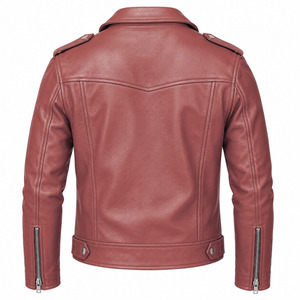 Latest Designed Custom Men <b>Leather</b> <b>Jacket</b> <b>Long</b> Sleeve Lightweight Breathable <b>Leather</b> <b>Jacket</b> Available Multiple Colors Outdoor - Product Image 2