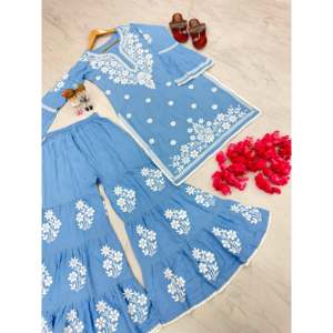 Conjunto de Top y Plazzo de fiesta para mujer de diseñador Traje elegante para ocasiones especiales - Product Image 2