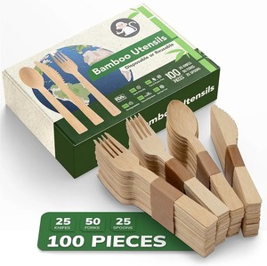 Ensemble de couverts en bambou réutilisables, ustensiles écologiques, portables, pour les voyages, les pique-niques, la cuisine, la salle à manger, vaisselle durable, essentiels - Product Image 2
