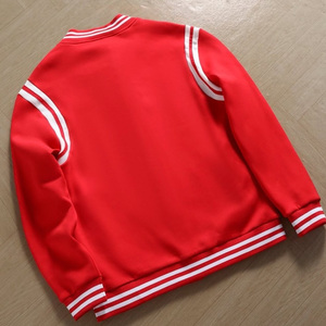 Mens Solid <b>Red</b> with White Stripes Baseball <b>Jacket</b>, American Style Casual Versatile Single-Breasted Baseball <b>Jacket</b> Outerwear - Product Image 2