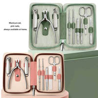 Ensemble de manucure luxueux 5 en 1 en acier inoxydable de qualité médicale Coupe-ongles professionnel Kit de soin des ongles portable Accessoires de voyage