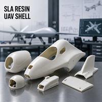 Prototipo Impreso en Resina SLA de Precisión con Acabado Liso, Carcasa Ligera y Aerodinámica para Aviación UAV