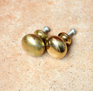 Classic Round <b>Brass</b> Knobs Traditional Cabinet <b>Drawer</b> <b>Pull</b> Handles Timeless Furniture Hardware Accessories Elegant Home Design - Product Image 1