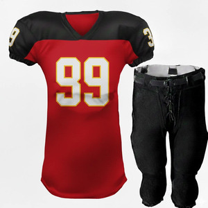 Uniforme de football américain personnalisé en gros, grande taille, manches courtes, 100% polyester, qualité unique pour les équipes - Product Image 4