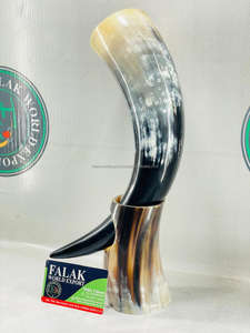 Cornes à boire en céramique gravées de Viking médiévales avec support Design de boeuf de buffle pour bière whisky café par Falak World Export - Product Image 6