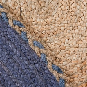 Handcrafted Jute Round Medallion Rug Bohemian Style Flat Weave Living Room Decor Spot <b>Clean</b> - Product Image 6
