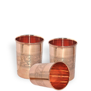 Pure Copper Water Tumbler for Home & Restaurant Sustainable Ayurvedic Copper Drinkware with Customizable Logo Options - Product Image 6