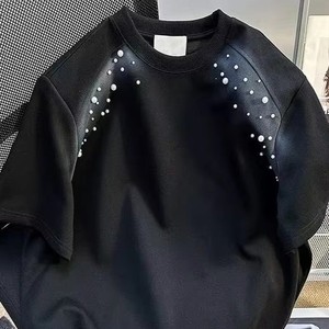 เสื้อยืดโอเวอร์ไซส์ลายปักคริสตัลวิบวับ ล้างสีแบบแอซิดวอช  งานปักลูกปัด  ผ้าฝ้าย 100% สำหรับผู้ชาย  ลดราคาพิเศษ - Product Image 5