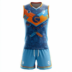 Ensemble short et maillot de sublimation sans manches à col en V pour homme, uniforme de netball pour entraînement sportif, 100 % polyester, tenue d'équipe de netball - Product Image 3