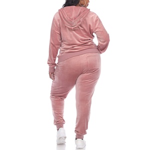 Conjunto Deportivo con Capucha Rosa para Mujer, Pantalones Largos de Color Sólido, Casuales, con Bolsillos Laterales, Transpirables, para Otoño - Product Image 3
