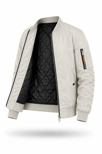 High Quality Wholesale Winter Men's High Street Style Stand Collar Quick Dry Nonwoven Nylon <b>Suede</b> Zipper Solid Pattern <b>Jacket</b> - Product Image 4