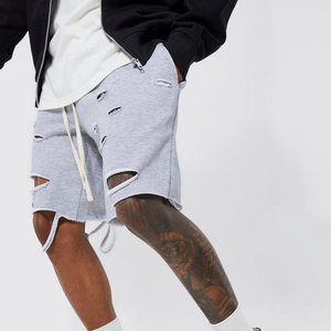 Nouveaux shorts décontractés pour hommes, personnalisables avec logo, effet vieilli, coupe oversize, longueur courte, impression numérique, service OEM - Product Image 6