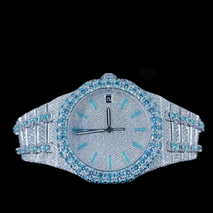 Best Selling Stylish Moissanite Diamond Quartz <b>Watch</b> Women Crystal Decor Slim Design <b>Waterproof</b> <b>Watch</b> Available At Best Price - Product Image 5
