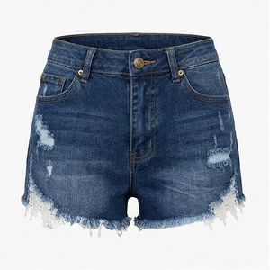 Shorts en jean décontractés pour femmes, tendance streetwear, couleur personnalisable, design confortable - Product Image 1
