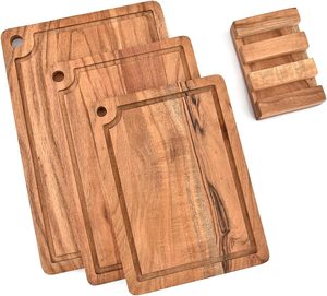 Tabla de Cortar Rectangular de Madera de 2.0 cm de Grosor, Fácil de Limpiar - Product Image 2