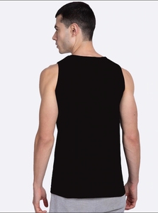 Débardeur sans manches noir pour homme avec imprimé astronaute de dessin animé, col rond, style décontracté, matière en coton respirante - Product Image 5