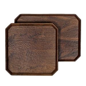 Bandeja de Madera Maciza Hecha a Mano para Servir Alimentos |   Bandeja de Madera Natural para Uso Doméstico y Comercial - Product Image 1