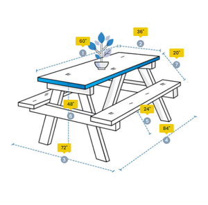 Housses de table de pique-nique personnalisées du Vietnam, housses de table d'extérieur HDT, imperméables, résistantes aux UV, housses de mobilier de patio - Product Image 1