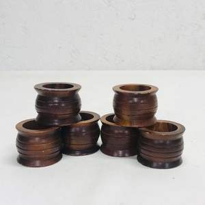 Anneau de serviette élégant en bois naturel pour dîner formel et décoration de banquet d'hôtel - Product Image 6