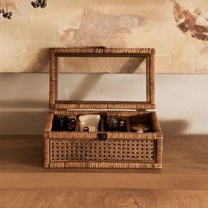 Caja de Almacenamiento de Ratán para Medicamentos, Organizador de Botiquín, Artículos Esenciales para el Hogar y la Cocina, Almacenamiento Multiusos, Tejida a Mano en India - Product Image 6
