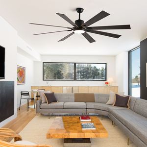 Ventilatore da Soffitto LED in Noce con 8 Pale in Legno, Telecomando, Dimmerabile, Temperatura Colore Regolabile per Soggiorno, Camera da Letto, Ufficio - Product Image 2