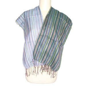 Elegant Stripe Design Handloom Scarf Soft Woven Cotton Traditional Artisan Made Lightweight Fashion <b>Wrap</b> <b>Shawl</b> Unisex Winter - Product Image 3