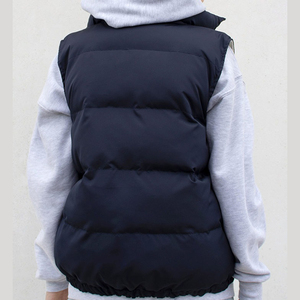 Gilet matelassé oversize noir tendance en toile respirante et écologique pour homme, sans manches, avec fermeture éclair, style streetwear - Product Image 6