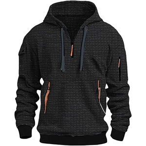 เสื้อฮู้ดผู้ชายลำลองแบบสวมหัว ผ้าฝ้ายฟลีซ 100% ระบายอากาศ แห้งเร็ว มีกระเป๋า แฟชั่นสตรีทแวร์ ใส่สบาย อุ่น สำหรับฤดูหนาว - Product Image 3